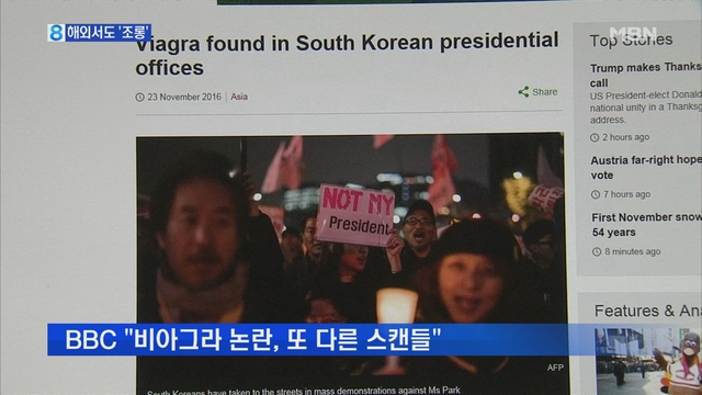 청와대 '비아그라 구매'…해외서도 '조롱'