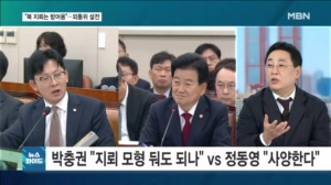 국정감사장에 등장한 지뢰?…박충권 "모형 지뢰 둬도 되나" vs 정동영 "사양한다" [뉴스와이드]