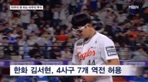 마무리 투수가 4사구 7개…'뒷문 단속' 비상 걸린 KBO