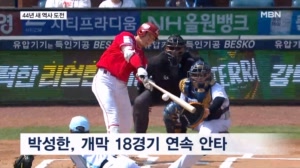 '44년의 침묵 깬다'…SSG 박성한, 내일 사상 첫 개막 19경기 연속 안타 도전