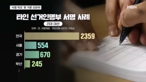 21대 대선에선 "남의 명부 서명 2천 건 넘어"
