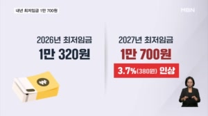 내년 최저임금 시간당 1만 700원…올해보다 3.7% 인상