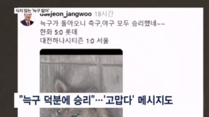 식지 않은 '늑구 앓이'…전광판에 "고맙다"·늑구빵까지 등장