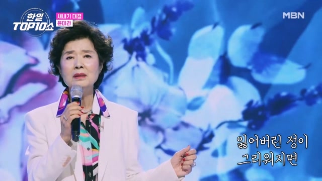 윤미라 한일톱텐쇼 무대